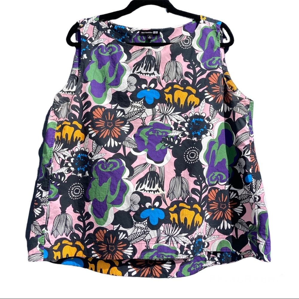 Marimekko Uniqlo Floral Trapeze Tank Top